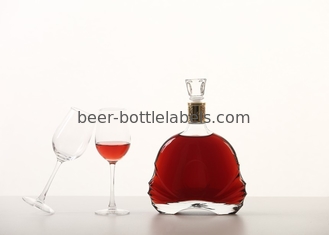Free sample Tall and Thin Cork Top 375ml 500ml 750ml Clear Gin Vodka Ice Wine Glass Bottle