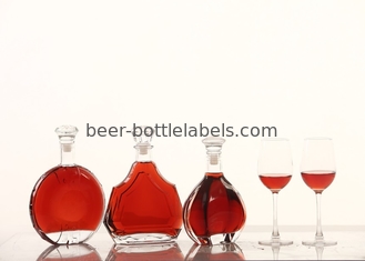 Custom 200Ml 375Ml 500Ml 750Ml 1000Ml Transparent Round Empty Flint Glass Liquor Wine Whisky Vodka Tequila Bottle With C