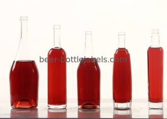 Custom 200Ml 375Ml 500Ml 750Ml 1000Ml Transparent Round Empty Flint Glass Liquor Wine Whisky Vodka Tequila Bottle With C
