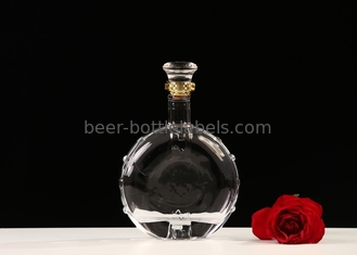 Customizable Products 250ml 500ml Simple Flat Clear Empty Liquor Wine Glass Bottles