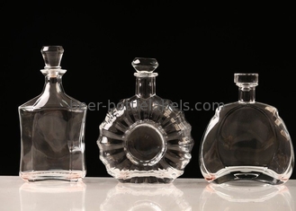 wholesale 500ml 750ml empty Bordeaux shape glass wine bottle customized Clear Empty Liquor Wine Glass Bottles