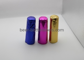 Customize PVC Heat Shrink Caps Seal For Champagne Wine Liquor Bottle Cap Shrink Wrap With Tear stripe