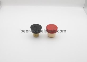 Customized luxury wooden bottle stopper T shape gin whiskey spirits whisky bottle synthetic cork stopper wooden vodka ca