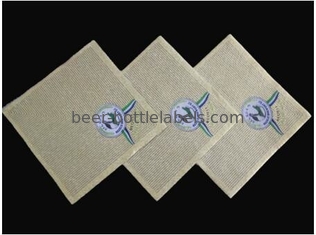 Pure Aluminum Foil Beer Neck Label Environment Friendly Embossing Surface