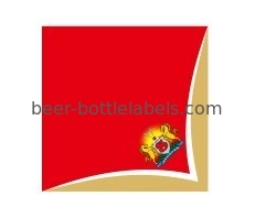 Light Weight Beer Neck Label Bottle Stickers Square Moisture Proof Non Toxic