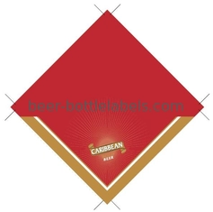Red Square Waterproof Beer Labels Food Grade Eco Friendly 105mm  X 105mm