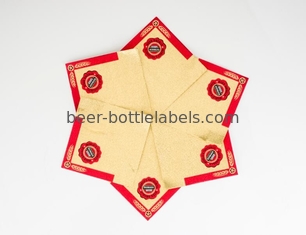 UV Resistant Custom Beer Label Maker Hot Gold / Silver Stamping Gloss Laminating