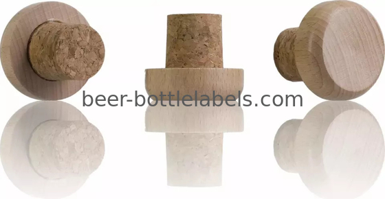 T shape Zamak metal plastic wooden liquor brandy spirits tequila vodka gin rum bottle synthetic cork stopper