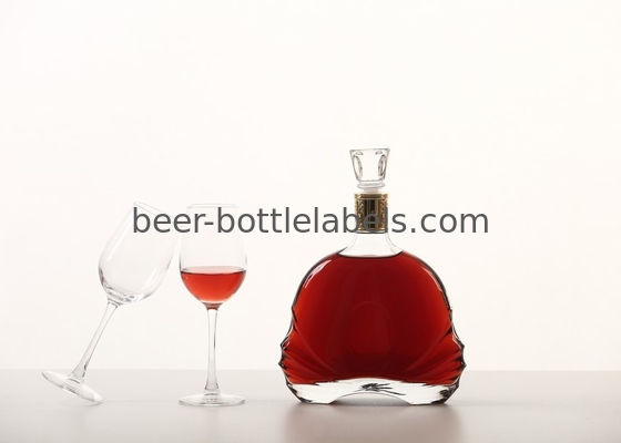 Free sample Tall and Thin Cork Top 375ml 500ml 750ml Clear Gin Vodka Ice Wine Glass Bottle