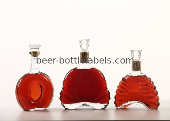 Free sample Tall and Thin Cork Top 375ml 500ml 750ml Clear Gin Vodka Ice Wine Glass Bottle