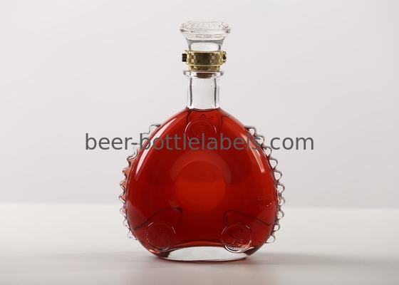 Free sample Tall and Thin Cork Top 375ml 500ml 750ml Clear Gin Vodka Ice Wine Glass Bottle