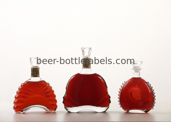 750ml 700ml 500ml Custom Empty Glass Bottle with Stopper Screw Cap Cork for Gin Vodka Whisky Tequila Liquor Alcohol