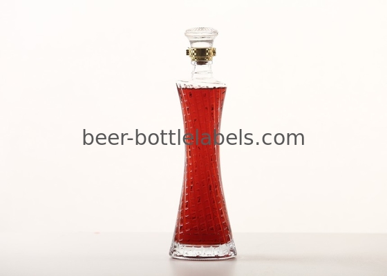 750ml 700ml 500ml Custom Empty Glass Bottle with Stopper Screw Cap Cork for Gin Vodka Whisky Tequila Liquor Alcohol