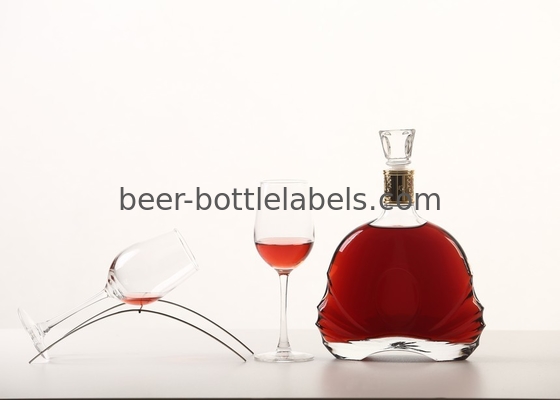 750ml 700ml 500ml Custom Empty Glass Bottle with Stopper Screw Cap Cork for Gin Vodka Whisky Tequila Liquor Alcohol