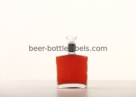 Custom 200Ml 375Ml 500Ml 750Ml 1000Ml Transparent Round Empty Flint Glass Liquor Wine Whisky Vodka Tequila Bottle With C