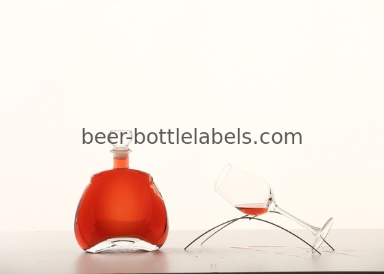Custom 200Ml 375Ml 500Ml 750Ml 1000Ml Transparent Round Empty Flint Glass Liquor Wine Whisky Vodka Tequila Bottle With C