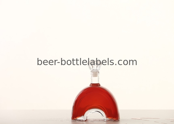 Custom 200Ml 375Ml 500Ml 750Ml 1000Ml Transparent Round Empty Flint Glass Liquor Wine Whisky Vodka Tequila Bottle With C