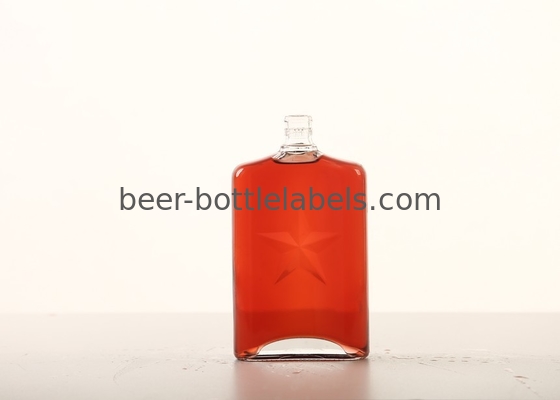 Custom 200Ml 375Ml 500Ml 750Ml 1000Ml Transparent Round Empty Flint Glass Liquor Wine Whisky Vodka Tequila Bottle With C