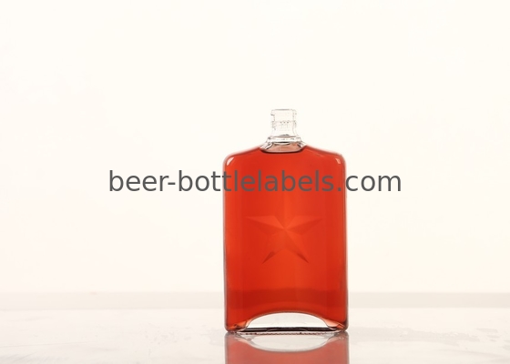 Custom 200Ml 375Ml 500Ml 750Ml 1000Ml Transparent Round Empty Flint Glass Liquor Wine Whisky Vodka Tequila Bottle With C