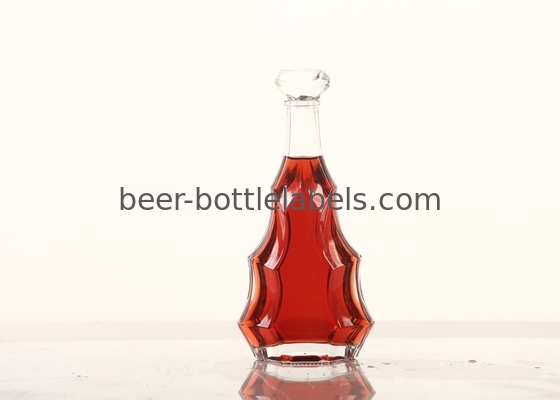 Custom 200Ml 375Ml 500Ml 750Ml 1000Ml Transparent Round Empty Flint Glass Liquor Wine Whisky Vodka Tequila Bottle With C