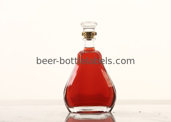 Custom 200Ml 375Ml 500Ml 750Ml 1000Ml Transparent Round Empty Flint Glass Liquor Wine Whisky Vodka Tequila Bottle With C