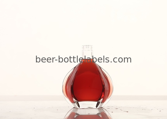 Custom 200Ml 375Ml 500Ml 750Ml 1000Ml Transparent Round Empty Flint Glass Liquor Wine Whisky Vodka Tequila Bottle With C
