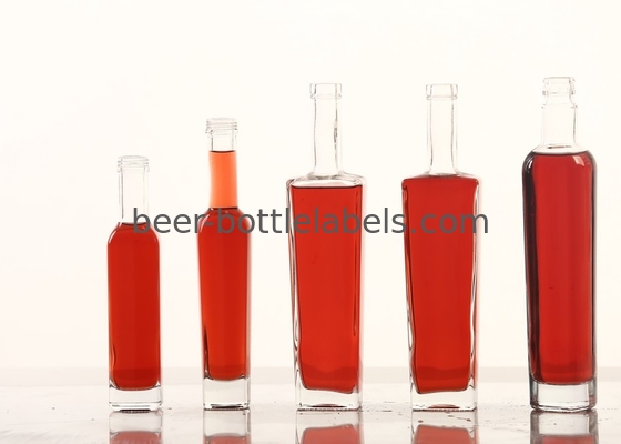 Custom 200Ml 375Ml 500Ml 750Ml 1000Ml Transparent Round Empty Flint Glass Liquor Wine Whisky Vodka Tequila Bottle With C