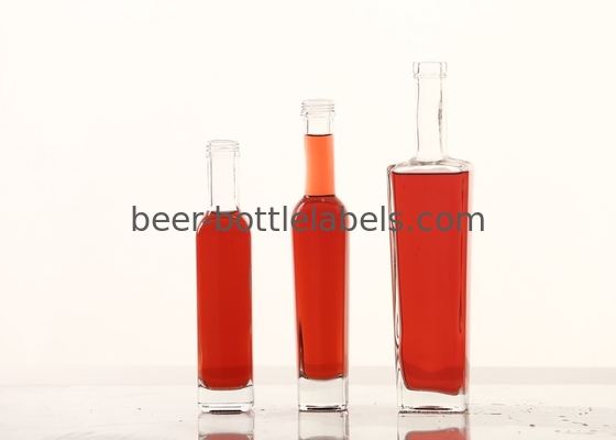Custom 200Ml 375Ml 500Ml 750Ml 1000Ml Transparent Round Empty Flint Glass Liquor Wine Whisky Vodka Tequila Bottle With C