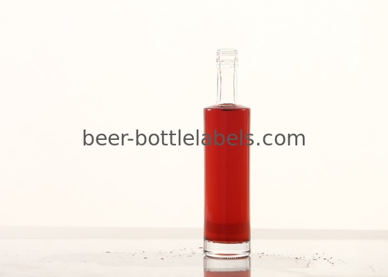 Custom 200Ml 375Ml 500Ml 750Ml 1000Ml Transparent Round Empty Flint Glass Liquor Wine Whisky Vodka Tequila Bottle With C