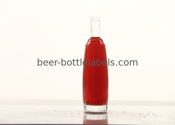 Custom 200Ml 375Ml 500Ml 750Ml 1000Ml Transparent Round Empty Flint Glass Liquor Wine Whisky Vodka Tequila Bottle With C
