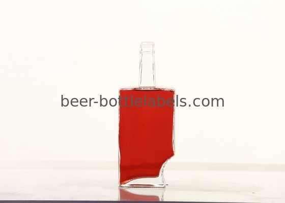 Custom 200Ml 375Ml 500Ml 750Ml 1000Ml Transparent Round Empty Flint Glass Liquor Wine Whisky Vodka Tequila Bottle With C