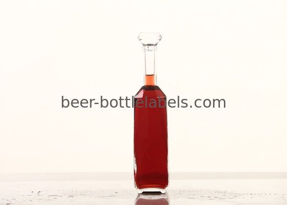 Custom 200Ml 375Ml 500Ml 750Ml 1000Ml Transparent Round Empty Flint Glass Liquor Wine Whisky Vodka Tequila Bottle With C