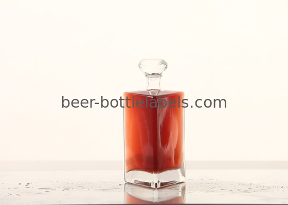 Custom 200Ml 375Ml 500Ml 750Ml 1000Ml Transparent Round Empty Flint Glass Liquor Wine Whisky Vodka Tequila Bottle With C