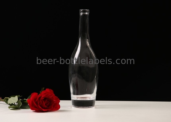 Custom 200Ml 375Ml 500Ml 750Ml 1000Ml Transparent Round Empty Flint Glass Liquor Wine Whisky Vodka Tequila Bottle With C