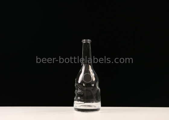 Custom 200Ml 375Ml 500Ml 750Ml 1000Ml Transparent Round Empty Flint Glass Liquor Wine Whisky Vodka Tequila Bottle With C