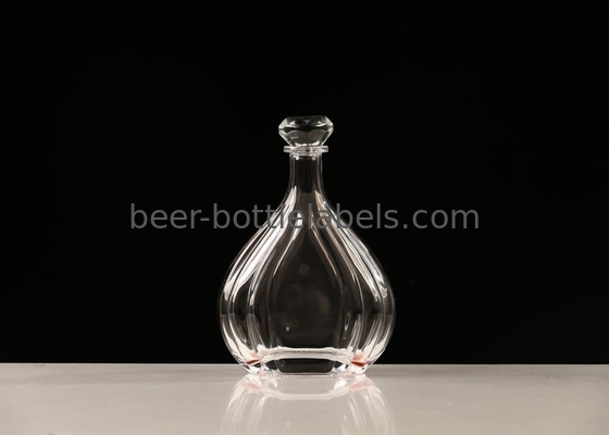 Custom 200Ml 375Ml 500Ml 750Ml 1000Ml Transparent Round Empty Flint Glass Liquor Wine Whisky Vodka Tequila Bottle With C