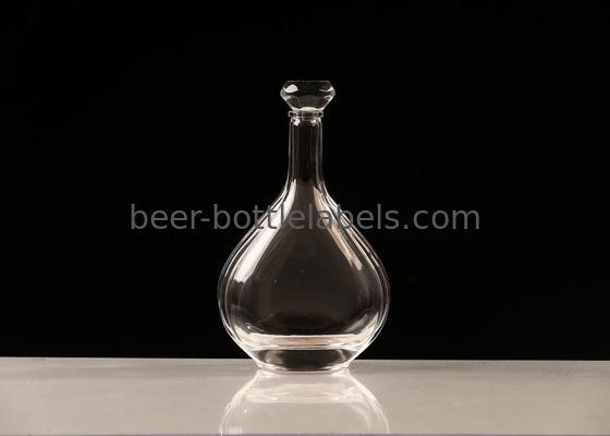 Custom 200Ml 375Ml 500Ml 750Ml 1000Ml Transparent Round Empty Flint Glass Liquor Wine Whisky Vodka Tequila Bottle With C
