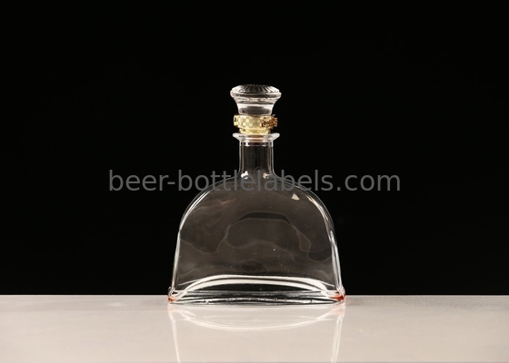 Custom 200Ml 375Ml 500Ml 750Ml 1000Ml Transparent Round Empty Flint Glass Liquor Wine Whisky Vodka Tequila Bottle With C