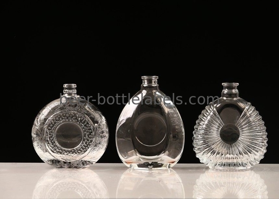 wholesale 500ml 750ml empty Bordeaux shape glass wine bottle customized Clear Empty Liquor Wine Glass Bottles
