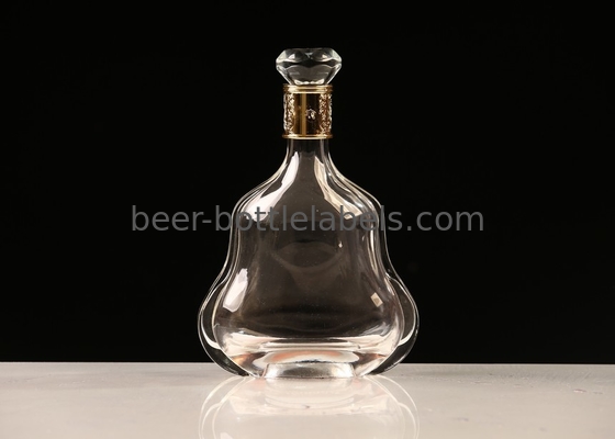 wholesale 500ml 750ml empty Bordeaux shape glass wine bottle customized Clear Empty Liquor Wine Glass Bottles