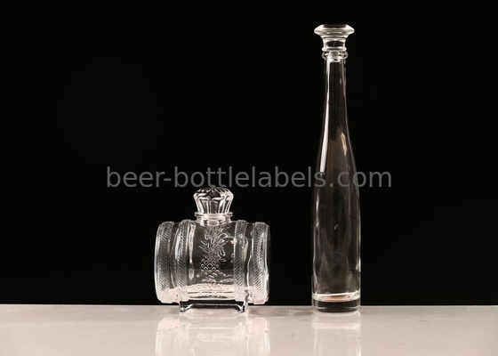 wholesale 500ml 750ml empty Bordeaux shape glass wine bottle customized Clear Empty Liquor Wine Glass Bottles