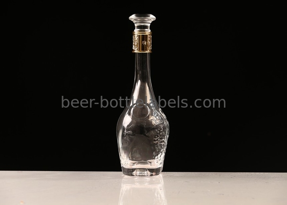 wholesale 500ml 750ml empty Bordeaux shape glass wine bottle customized Clear Empty Liquor Wine Glass Bottles
