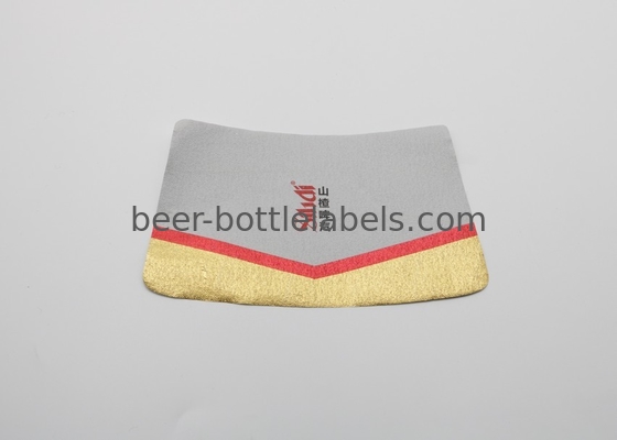 Hiwin Custom adhesive metal embossed aluminum foil sticker label for wine