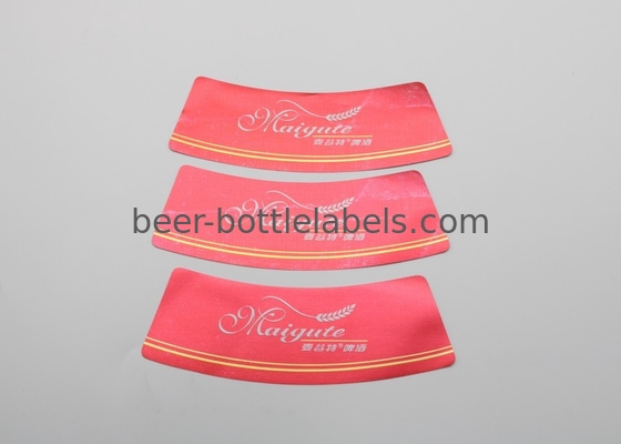 Customized high quality printing gold foil embossed beer red wine self adhesive label with your logo