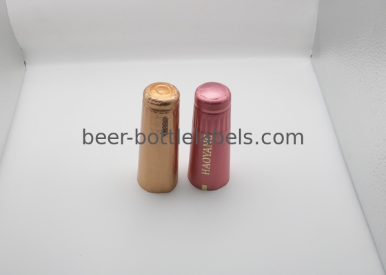 Embossed 34*90mm Champagne Wine Bottle Aluminum Foil Capsule Shrink Caps