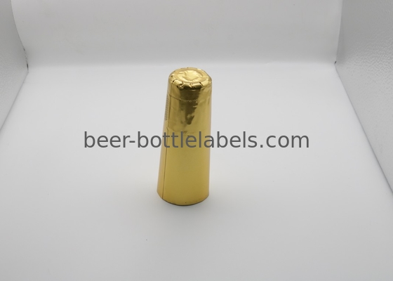 Embossed aluminum foil cap for champagne bottle customized golden color aluminum foil wine capsule champagne foil capsul