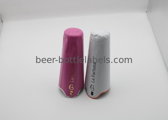 Customize PVC Heat Shrink Caps Seal For Champagne Wine Liquor Bottle Cap Shrink Wrap With Tear stripe