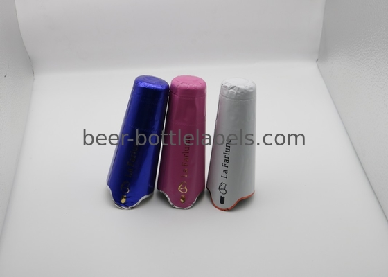 Customize PVC Heat Shrink Caps Seal For Champagne Wine Liquor Bottle Cap Shrink Wrap With Tear stripe