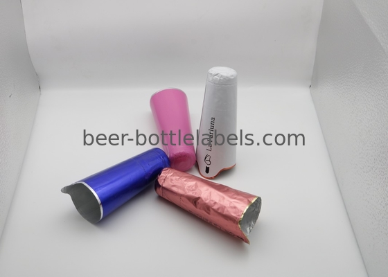 Customize PVC Heat Shrink Caps Seal For Champagne Wine Liquor Bottle Cap Shrink Wrap With Tear stripe