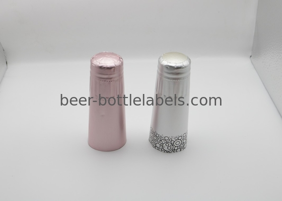 Embossed aluminum foil cap for champagne bottle customized color aluminum foil wine capsule champagne foil capsul